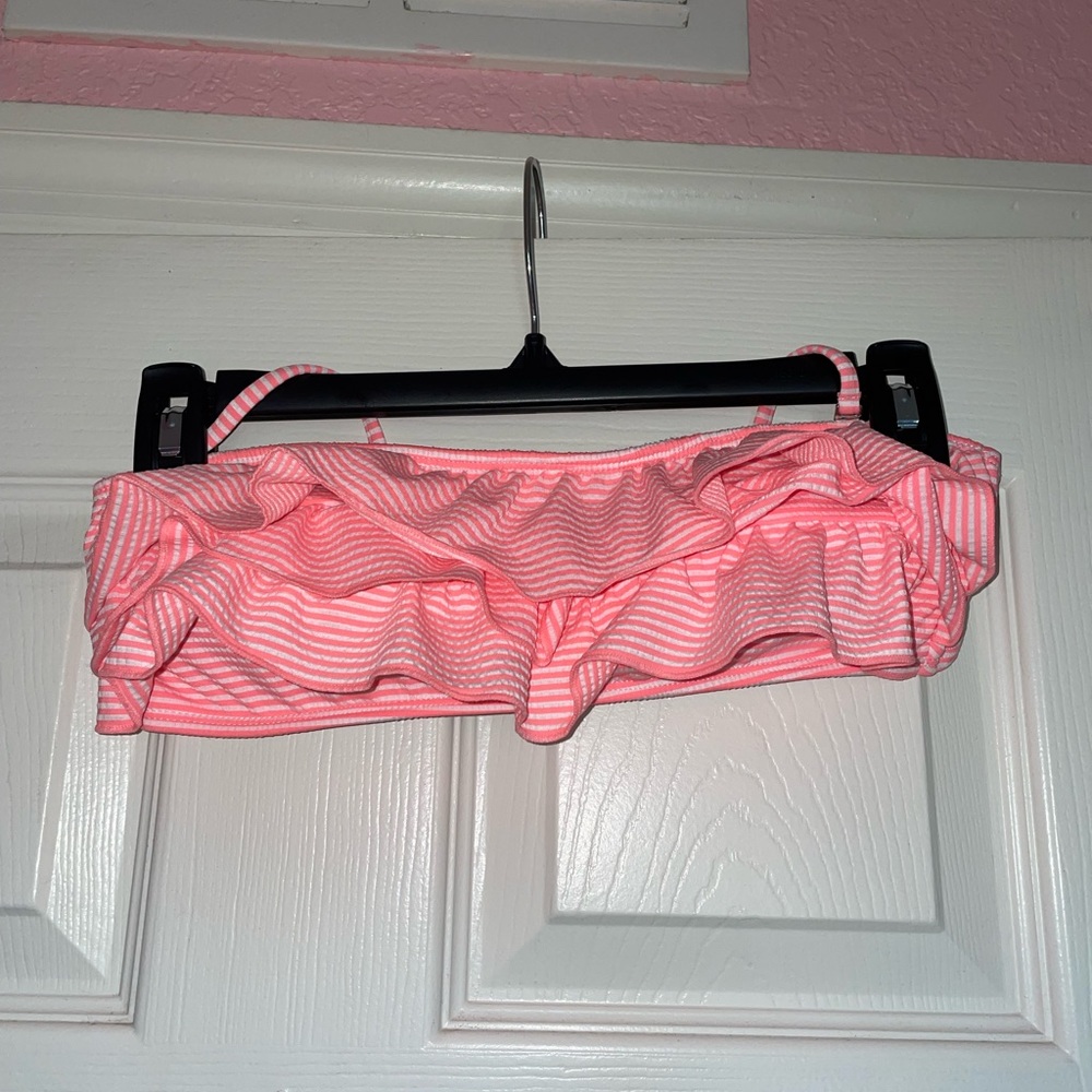 NWT Pink and White Striped Bathing Suit Top
